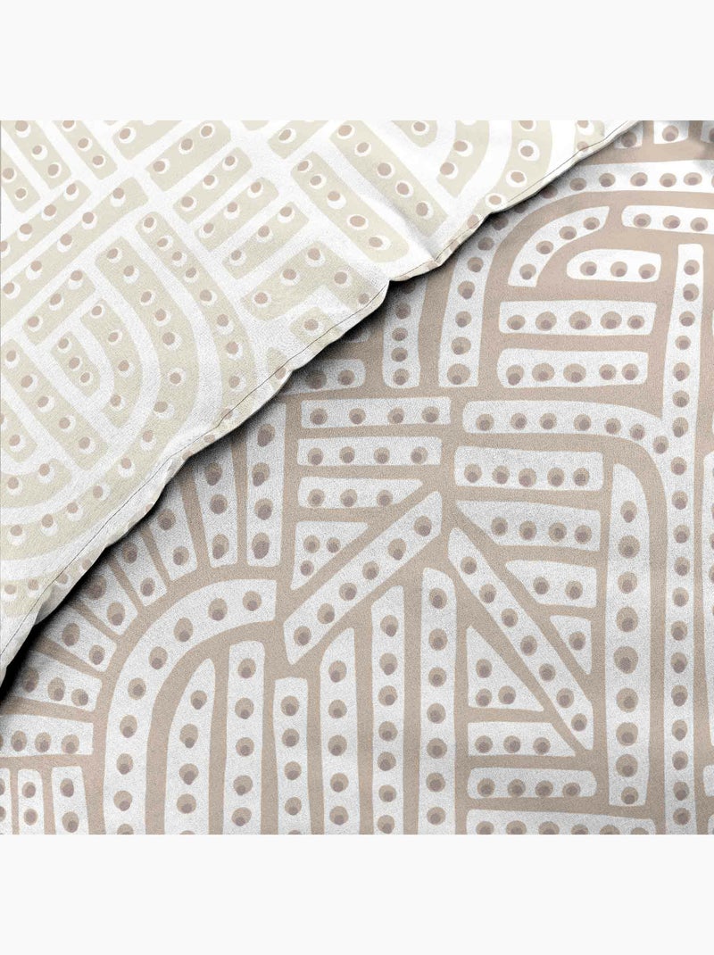 Conjunto de cama percal de algodão eliot douceur d'intérieur Bege - Kiabi