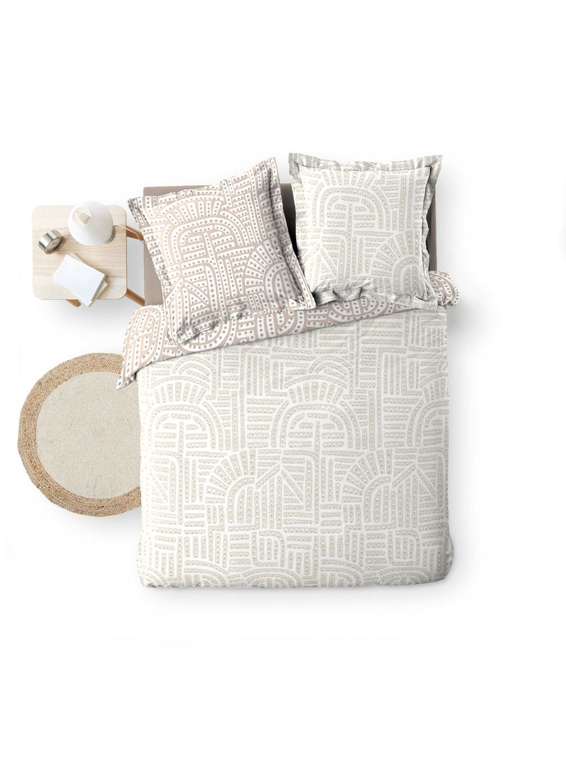 Conjunto de cama percal de algodão eliot douceur d'intérieur Bege - Kiabi