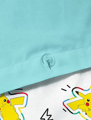 Conjunto de cama 'Pokemon' 2 peças 1 pessoa: capa de edredão + fronha
