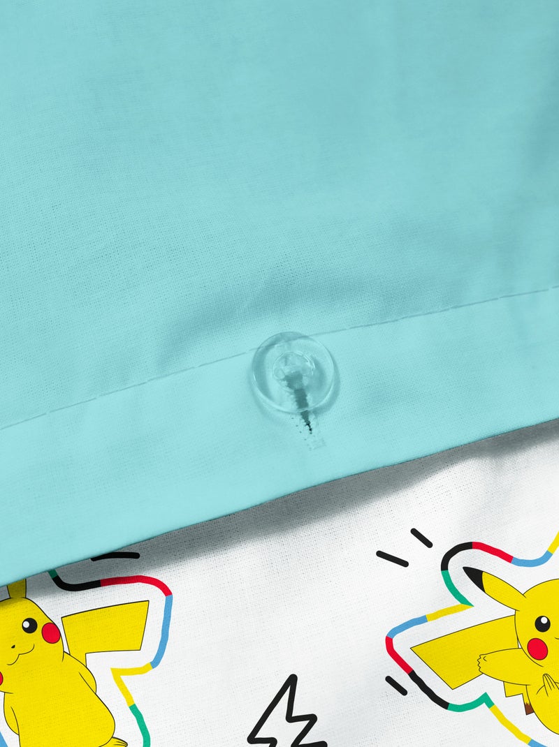 Conjunto de cama 'Pokemon' 2 peças 1 pessoa: capa de edredão + fronha Azul - Kiabi