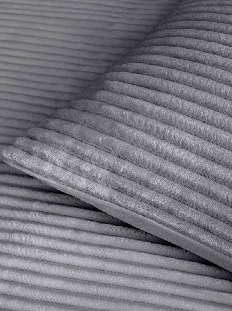 Conjunto de cama poliéster flanelle douceur d'intérieur Cinza antracite - Kiabi