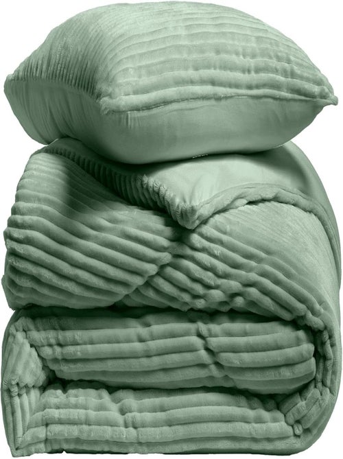 Conjunto de cama poliéster flanelle douceur d'intérieur - Kiabi
