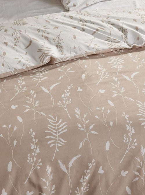 Conjunto de cama reversível folhas - 2 pessoas - Kiabi