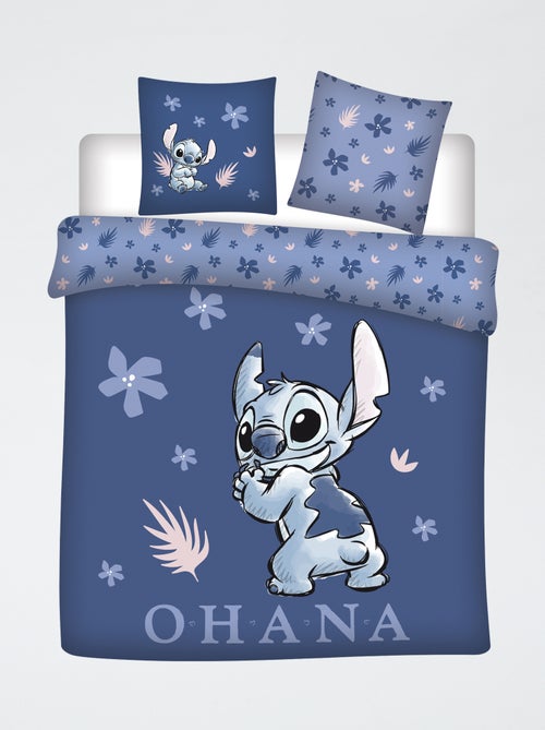 Conjunto de cama 'Stitch' 3 peças: 1 capa de edredão para 2 pessoas + 2 fronhas - Kiabi