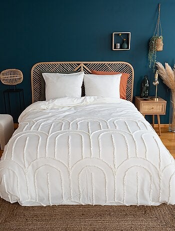 Conjunto de cama tufted para 2 pessoas - 240 x 220 cm e 260 x 240 cm - 2 peças