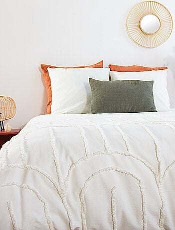 Conjunto de cama tufted para 2 pessoas - 240 x 220 cm e 260 x 240 cm - 2 peças