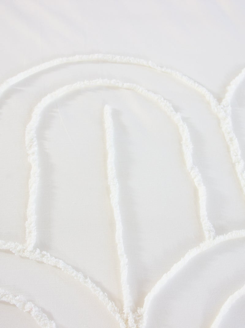Conjunto de cama tufted para 2 pessoas - 240 x 220 cm e 260 x 240 cm - 2 peças Branco - Kiabi