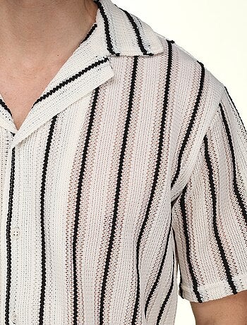 Conjunto de camisa e calções às riscas - Frilivin