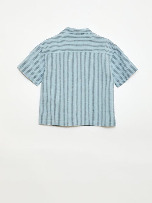 Conjunto de camisa e calções às riscas - Kiabi