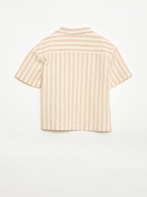 Conjunto de camisa e calções às riscas - Kiabi