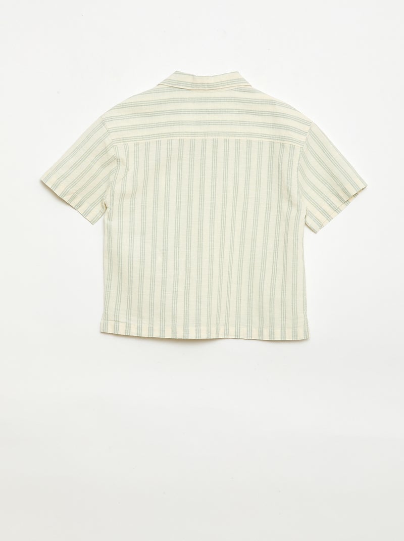 Conjunto de camisa e calções às riscas Verde - Kiabi