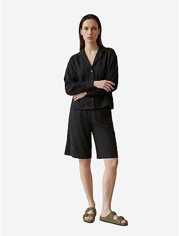 Conjunto de camisa e calções de popelina de algodão my fashion