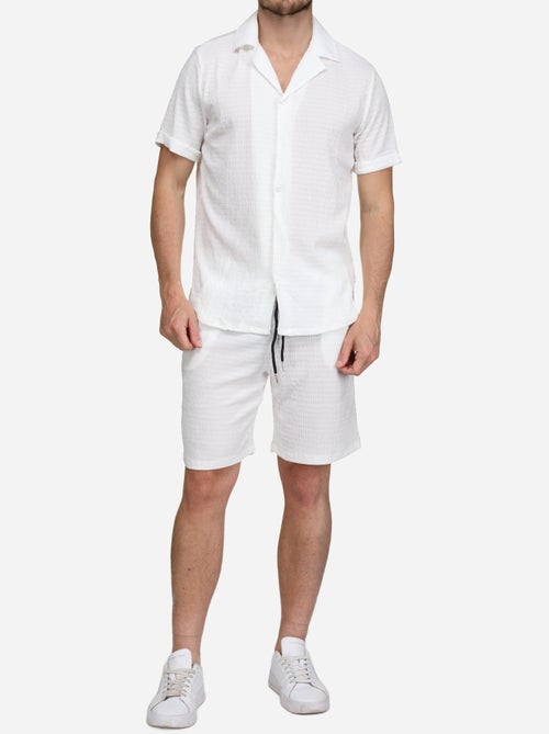 Conjunto de camisa e calções lisos e estampados - Frilivin - Kiabi Conjunto de camisa e calções lisos e estampados - Frilivin - Kiabi