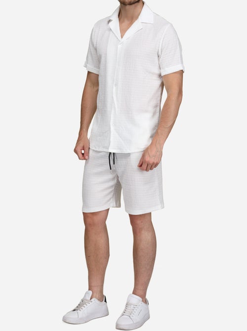 Conjunto de camisa e calções lisos e estampados - Frilivin - Kiabi Conjunto de camisa e calções lisos e estampados - Frilivin - Kiabi