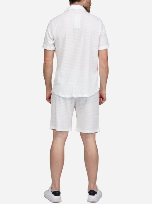 Conjunto de camisa e calções lisos e estampados - Frilivin - Kiabi Conjunto de camisa e calções lisos e estampados - Frilivin - Kiabi