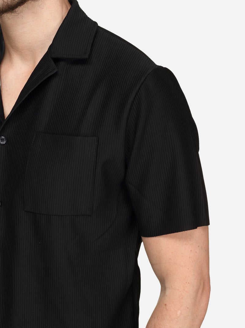 Conjunto de camisa e calções texturizados - Frilivin Preto - Kiabi