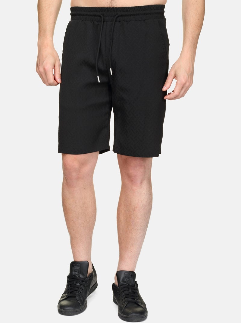 Conjunto de camisa e calções texturizados - Frilivin Preto - Kiabi