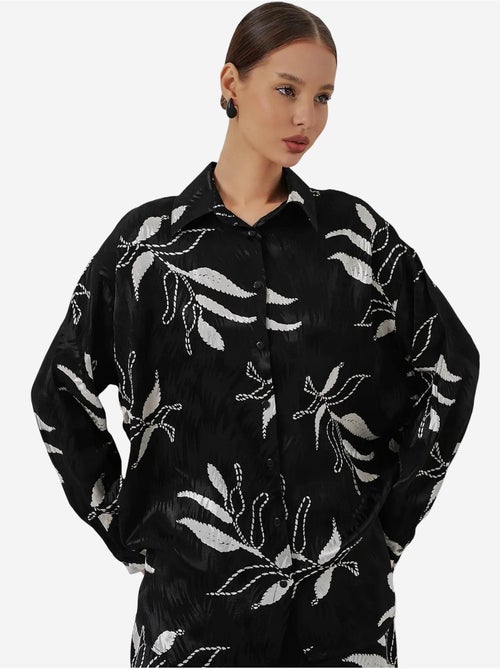 Conjunto de camisa floral em viscose e calças de perna larga bdart - Kiabi Conjunto de camisa floral em viscose e calças de perna larga bdart - Kiabi