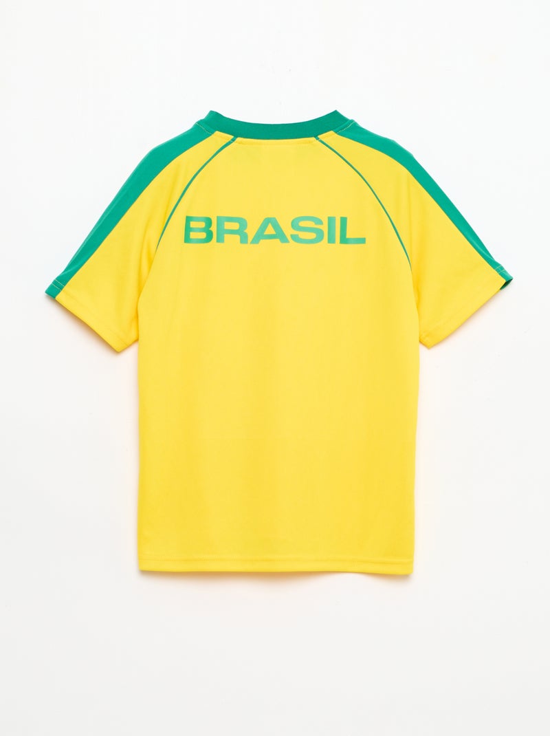 Conjunto de camisola + calções oficialmente licenciado do Campeonato do Mundo da FIFA 26™ - Brasil Amarelo - Kiabi