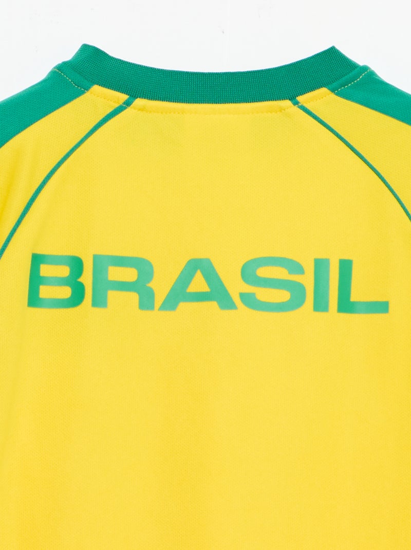 Conjunto de camisola + calções oficialmente licenciado do Campeonato do Mundo da FIFA 26™ - Brasil Amarelo - Kiabi