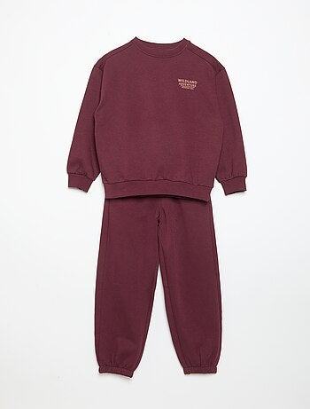 Conjunto de camisola de moletão e calças de jogging - 2 peças