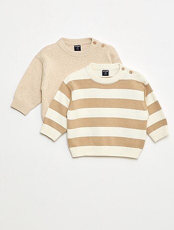 Conjunto de camisolas de manga comprida - 2 peças