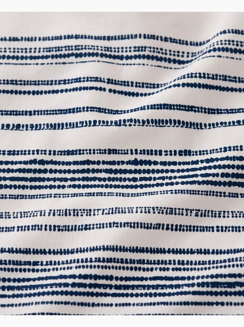 Conjunto de capa de edredão 100% algodão às riscas, com capa de almofada - Gamusi - Kiabi Conjunto de capa de edredão 100% algodão às riscas, com capa de almofada - Gamusi - Kiabi
