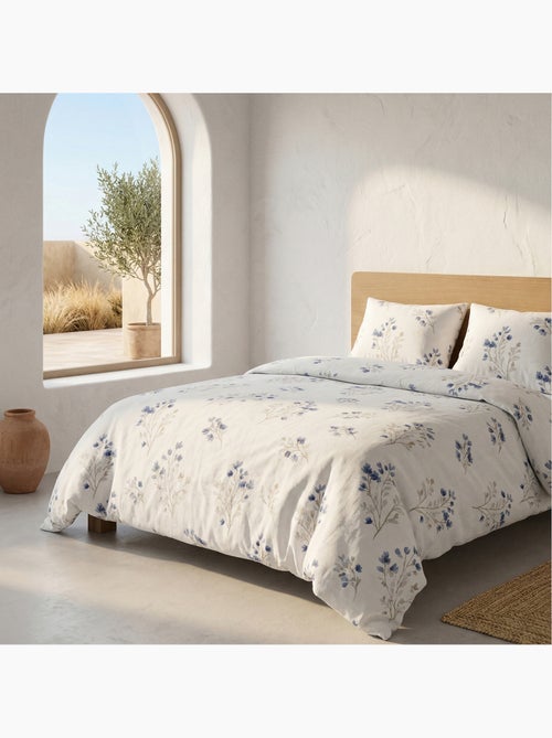 Conjunto de capa de edredão 100% algodão com design floral e capa de almofada - Gamusi - Kiabi Conjunto de capa de edredão 100% algodão com design floral e capa de almofada - Gamusi - Kiabi