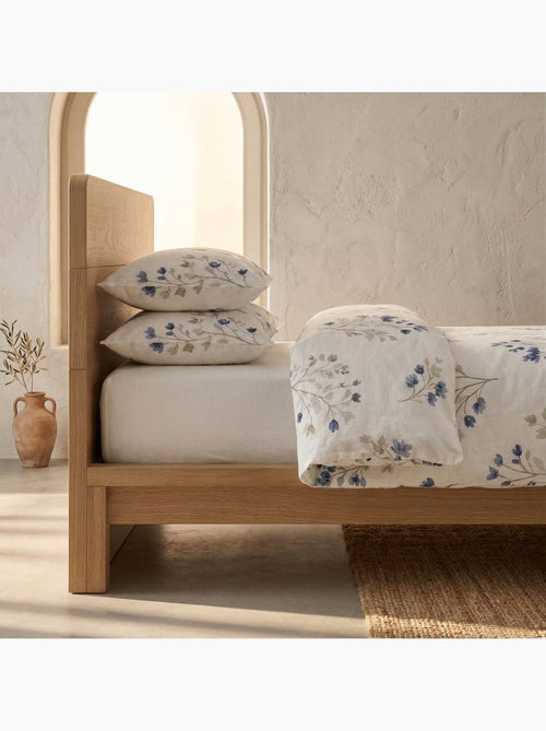 Conjunto de capa de edredão 100% algodão com design floral e capa de almofada - Gamusi - Kiabi Conjunto de capa de edredão 100% algodão com design floral e capa de almofada - Gamusi - Kiabi