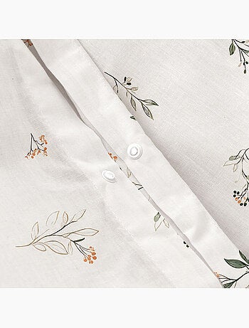 Conjunto de capa de edredão 100% algodão com design floral e capa de almofada - Gamusi