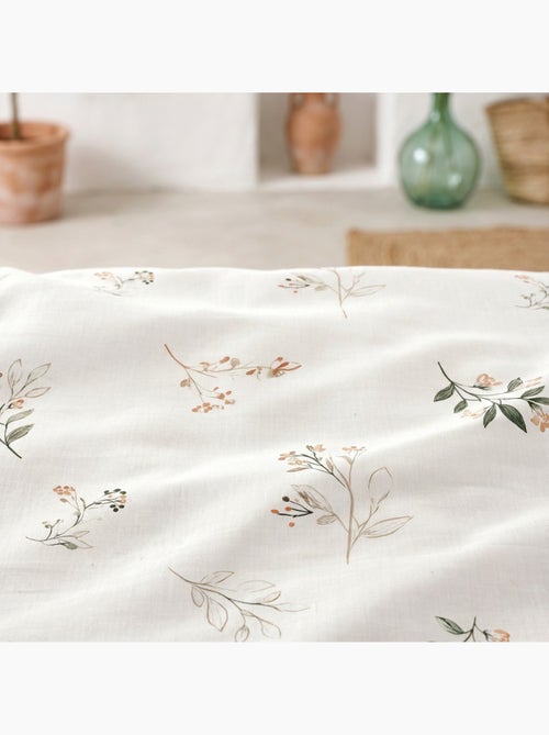 Conjunto de capa de edredão 100% algodão com design floral e capa de almofada - Gamusi - Kiabi Conjunto de capa de edredão 100% algodão com design floral e capa de almofada - Gamusi - Kiabi