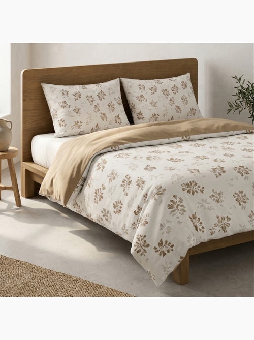 Conjunto de capa de edredão 100% algodão com design floral e capa de almofada - Gamusi - Kiabi Conjunto de capa de edredão 100% algodão com design floral e capa de almofada - Gamusi - Kiabi