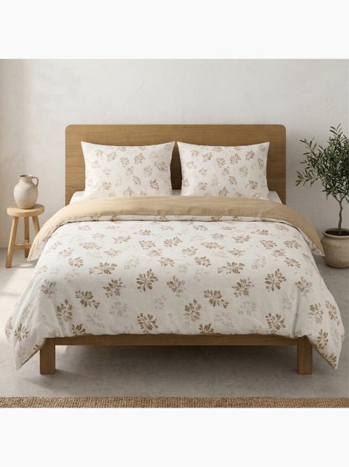 Conjunto de capa de edredão 100% algodão com design floral e capa de almofada - Gamusi - Kiabi Conjunto de capa de edredão 100% algodão com design floral e capa de almofada - Gamusi - Kiabi