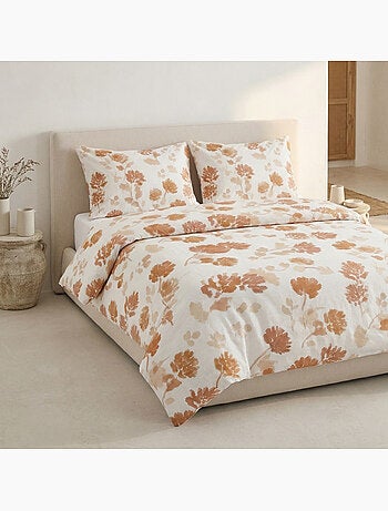 Conjunto de capa de edredão 100% algodão com design floral e capa de almofada - Gamusi