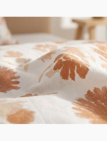 Conjunto de capa de edredão 100% algodão com design floral e capa de almofada - Gamusi