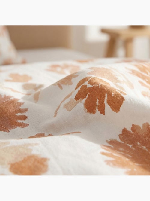 Conjunto de capa de edredão 100% algodão com design floral e capa de almofada - Gamusi - Kiabi Conjunto de capa de edredão 100% algodão com design floral e capa de almofada - Gamusi - Kiabi