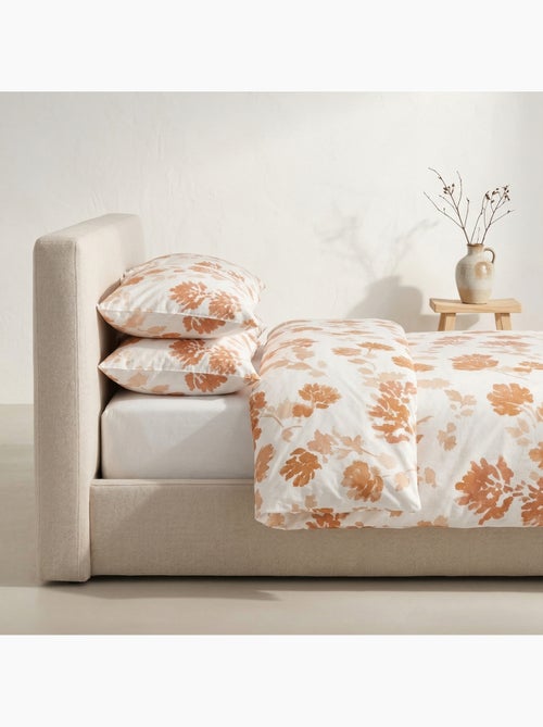 Conjunto de capa de edredão 100% algodão com design floral e capa de almofada - Gamusi - Kiabi Conjunto de capa de edredão 100% algodão com design floral e capa de almofada - Gamusi - Kiabi
