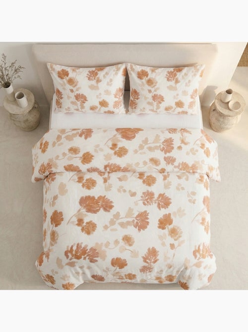 Conjunto de capa de edredão 100% algodão com design floral e capa de almofada - Gamusi - Kiabi Conjunto de capa de edredão 100% algodão com design floral e capa de almofada - Gamusi - Kiabi