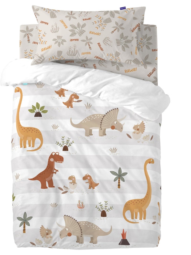Conjunto de capa de edredão 2 peças Dino family "Happyfriday" Multicolorido - Kiabi