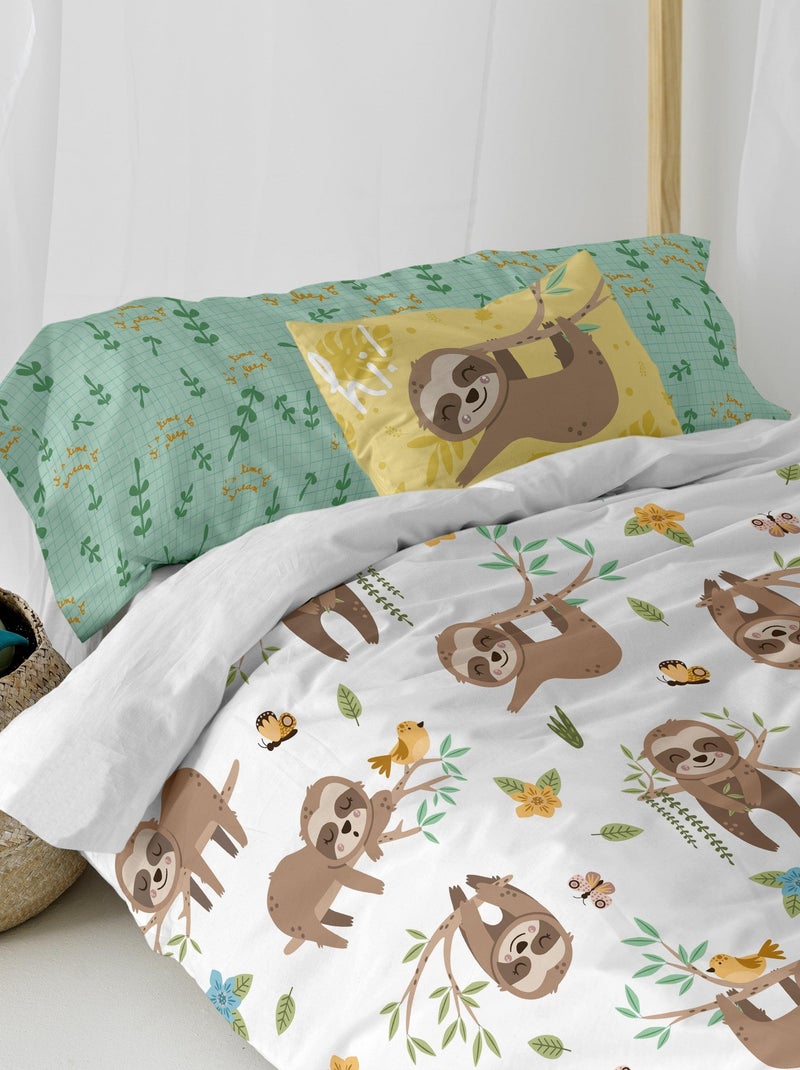 Conjunto de capa de edredão 2 peças Happy sloth "Happyfriday" Multicolorido - Kiabi