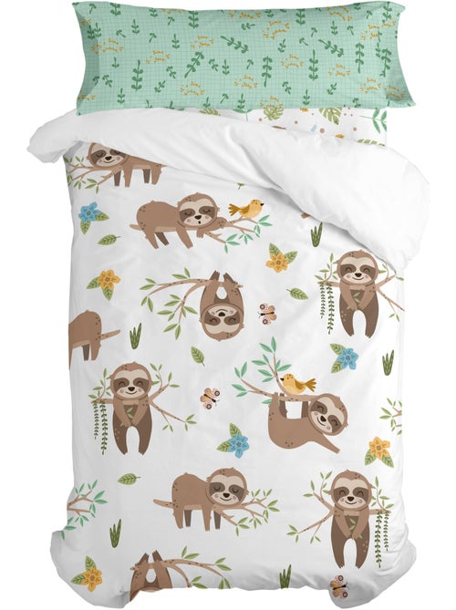 Conjunto de capa de edredão 2 peças Happy sloth "Happyfriday" - Kiabi Conjunto de capa de edredão 2 peças Happy sloth "Happyfriday" - Kiabi
