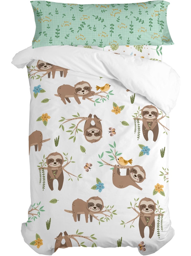 Conjunto de capa de edredão 2 peças Happy sloth "Happyfriday" Multicolorido - Kiabi