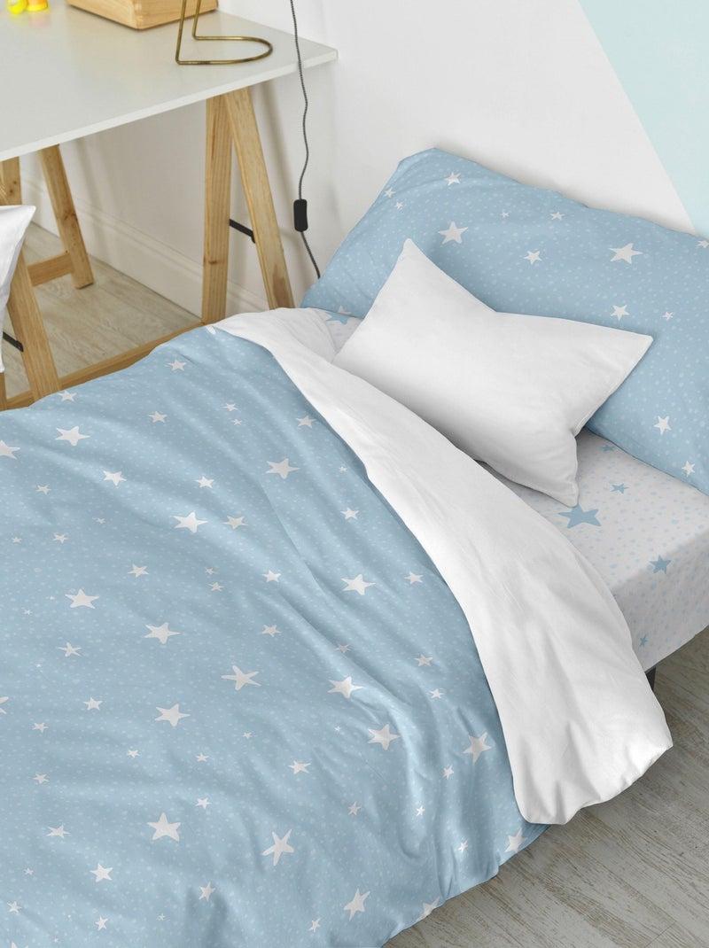 Conjunto de capa de edredão 2 peças Little star "Happyfriday" Azul - Kiabi