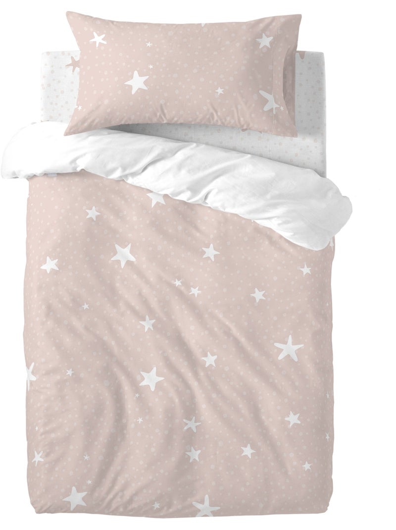 Conjunto de capa de edredão 2 peças Little star "Happyfriday" Rosa - Kiabi