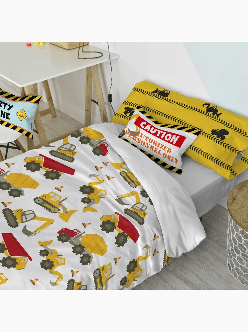 Conjunto de capa de edredão 2 peças Machinery "Happyfriday" Multicolorido - Kiabi