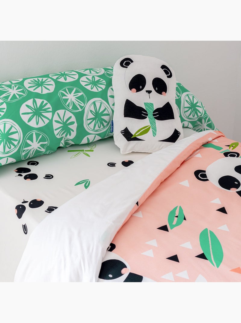 Conjunto de capa de edredão 2 peças Panda garden "Happyfriday" Rosa - Kiabi