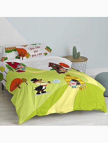 Conjunto de capa de edredão 2 peças Piggys "Happyfriday