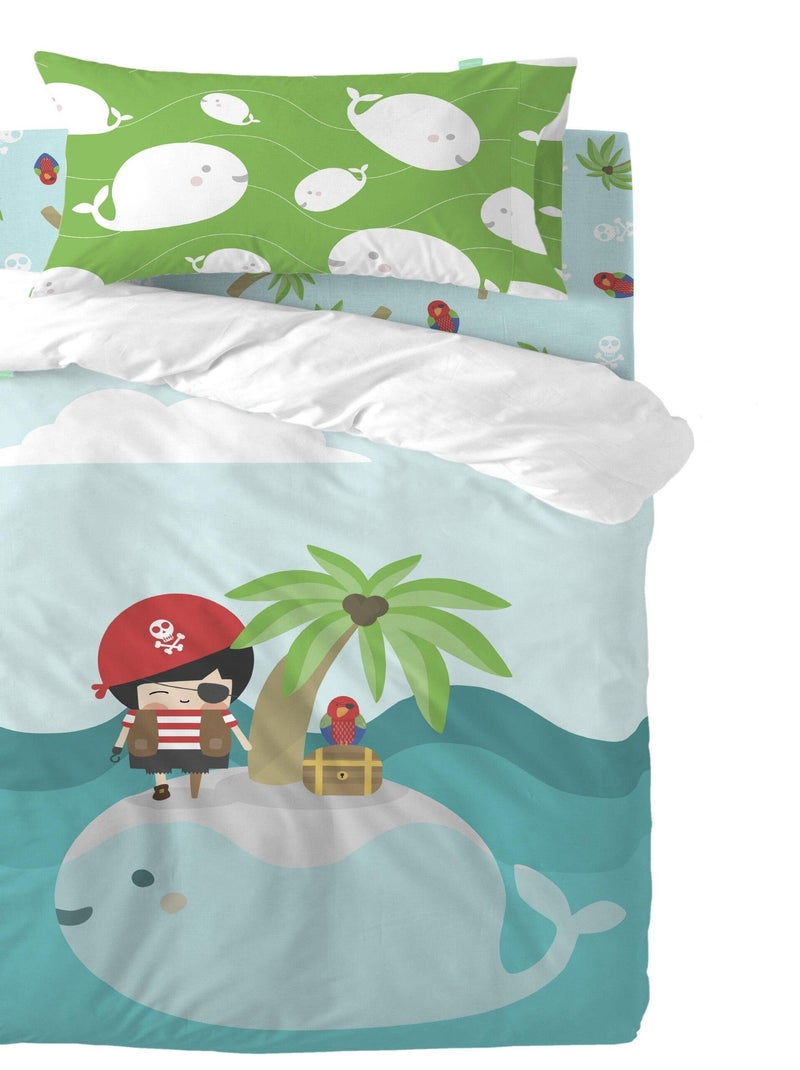 Conjunto de capa de edredão 2 peças Pirata "Happyfriday" Multicolorido - Kiabi