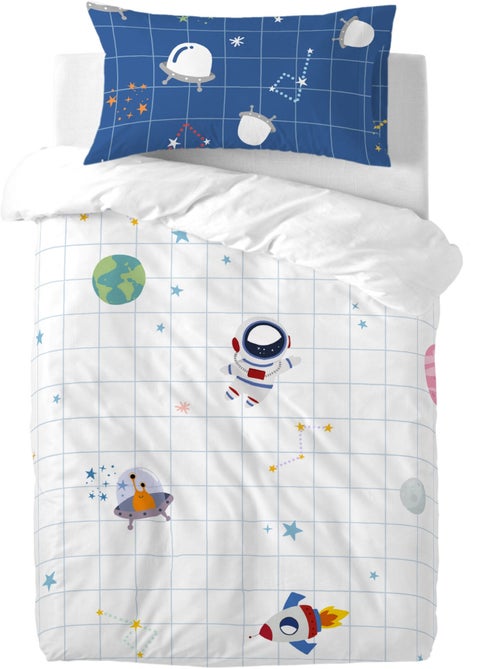 Conjunto de capa de edredão 2 peças Space explorer "Happyfriday" - Kiabi Conjunto de capa de edredão 2 peças Space explorer "Happyfriday" - Kiabi