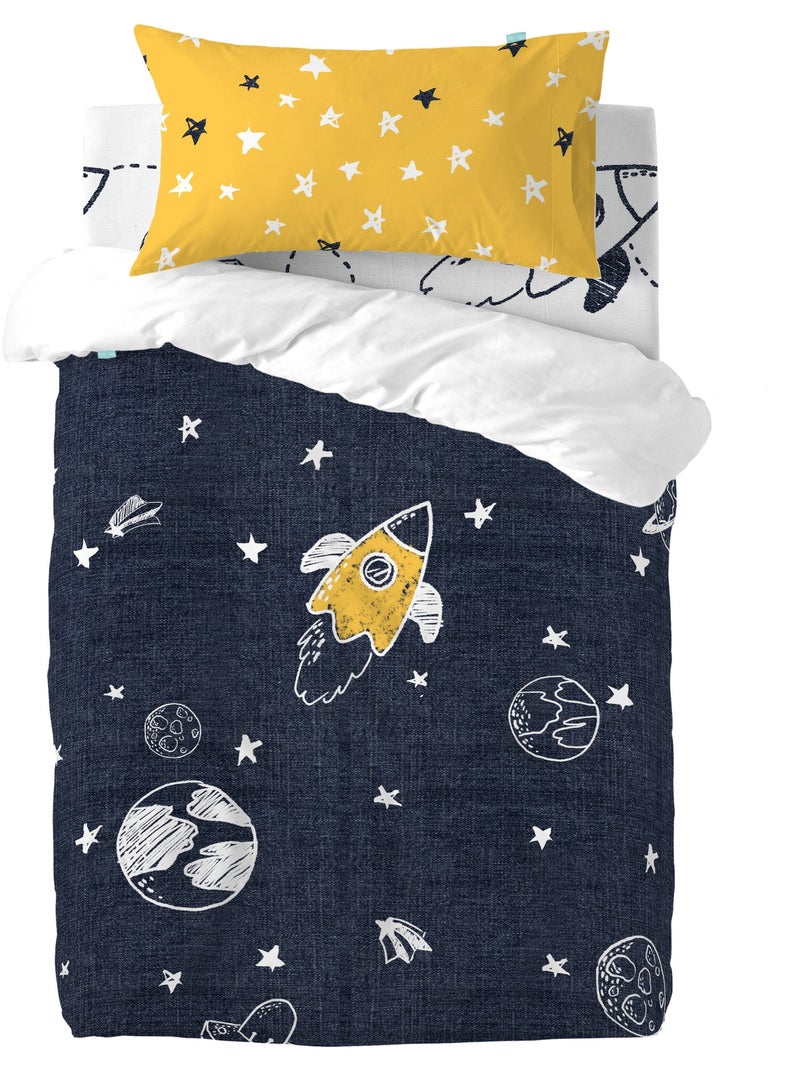 Conjunto de capa de edredão 2 peças Starspace "Happyfriday" Multicolorido - Kiabi
